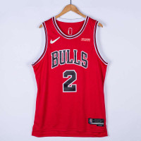 *Lonzo Ball Chicago Bulls Red Jersey with 75 Anniversary Logos
