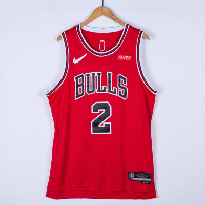 Lonzo Ball Chicago Bulls Red Jersey with 75 Anniversary Logos