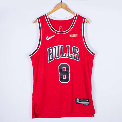 Zach Lavine Chicago Bulls Red Jersey with 75 Anniversary Logos