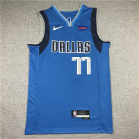 *Luka Dončić Dallas Mavericks 2021-22 Blue Jersey with 75th Anniversary Logos