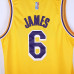 LeBron James Los Angeles Lakers 2021-22 Yellow Jersey with 75th Anniversary Logos