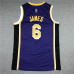 LeBron James Los Angeles Lakers Purple Statement  Jersey 2021-22 Updated Sponsor Logo