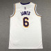 LeBron James Los Angeles Lakers 2021-22 White Jersey with 75th Anniversary Logos