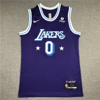 Russell Westbrook Los Angeles Lakers 2021-22 City Edition Jersey with 75th Anniversary Logos