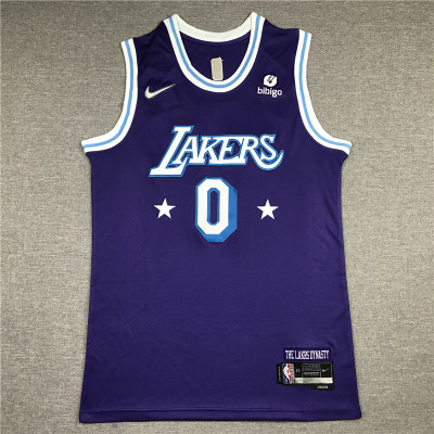 Russell Westbrook Los Angeles Lakers 2021-22 City Edition Jersey with 75th Anniversary Logos