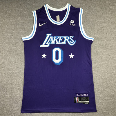 Russell Westbrook Los Angeles Lakers 2021-22 City Edition Jersey with 75th Anniversary Logos
