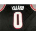 Damian Lillard Portland Trail Blazers Black Jersey with 75th Anniversary Logos Damian Lillard Portland Trail Blazers Black Jersey with 75th Anniversary Logos