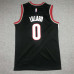 Damian Lillard Portland Trail Blazers Black Jersey with 75th Anniversary Logos Damian Lillard Portland Trail Blazers Black Jersey with 75th Anniversary Logos