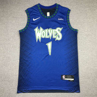 *Anthony Edwards Minnesota Timberwolves 2021-22 City Edition Jersey with 75th Anniversary Logos