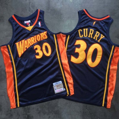 Stephen Curry Mitchell & Ness GSW Rookie Season Navy Blue Jersey - Super AAA Stephen Curry Mitchell & Ness GSW Rookie Season Navy Blue Jersey - Super AAA
