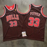 Scottie Pippen Mitchell & Ness Chicago Bulls 1996-97 Pinstripe Championship Special Edition Jersey - Super AAA