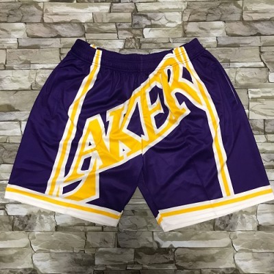 Los Angeles Lakers M&N Big Face Purple Shorts