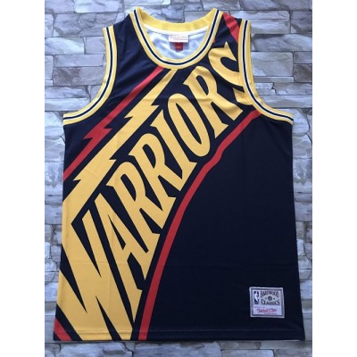 Golden State Warriors M&N Big Face Navy Blue Jersey