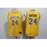 Kobe Bryant Los Angeles Lakers Yellow Kids/Youth Jersey