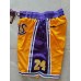 Kobe Bryant 8/24 Los Angeles Lakers Yellow JUST DON Shorts