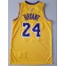 Kobe Bryant Front #8 Back #24 Los Angeles Lakers 2019 Yellow Jersey with KB Patch