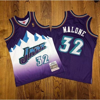 Karl Malone Mitchell Ness Utah Jazz 1996-97 Purple Jersey - Super AAA