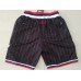 Chicago Bulls Black with Red Pinstripes JUST DON Shorts