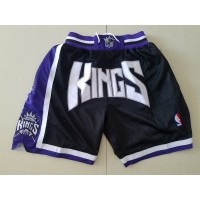 Sacramento Kings Black JUST DON Shorts