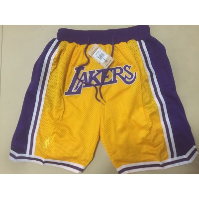 lakers just don shorts