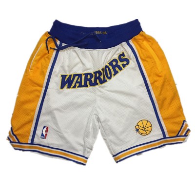 Golden State Warriors White JUST DON Shorts