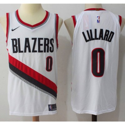 Damian Lillard Portland Trailblazers White Jersey