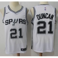 Tim Duncan San Antonio Spurs White Jersey