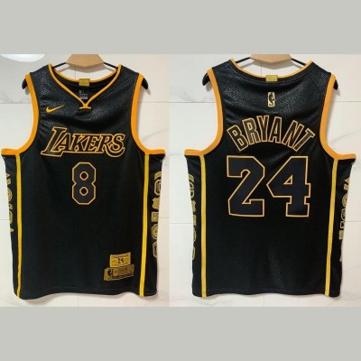Kobe Bryant Commemorative Retirement Achievement Patches Limited Edition Jersey** Front #8 Back #24