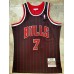 Toni Kukoc Mitchell & Ness 1995-96 Chicago Bulls Black with Red Pinstripes  Jersey - Super AAA