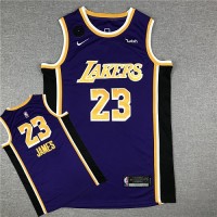 LeBron James Los Angeles Lakers Purple Jersey with KB Memorial Patch