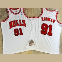 Dennis Rodman Mitchell & Ness Chicago Bulls 1997-98 White Jersey - Super AAA