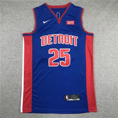 Derrick Rose 2019-20 Detroit Pistons Blue Jersey