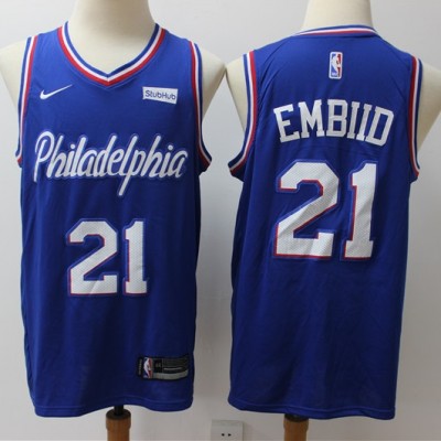 Joel Embiid 2019-20 Philadelphia 76ers Blue Jersey