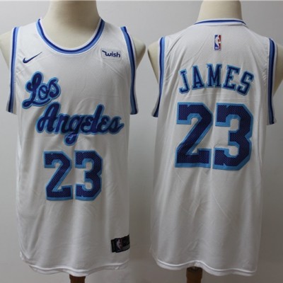 LeBron James Los Angeles Lakers Throwback White Jersey
