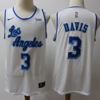 Anthony Davis Los Angeles Lakers Throwback White Jersey