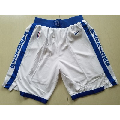 Golden State Warriors Retro White Basketball Shorts