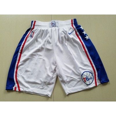 Philadelphia 76ers White Basketball Shorts