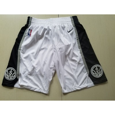 San Antonio White Basketball Shorts