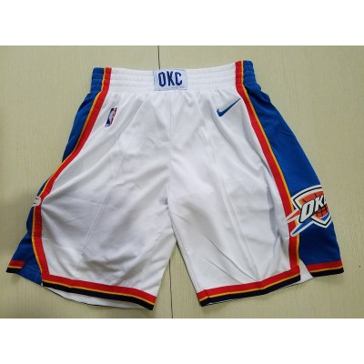 Oklahoma City Thunder White Basketball Shorts