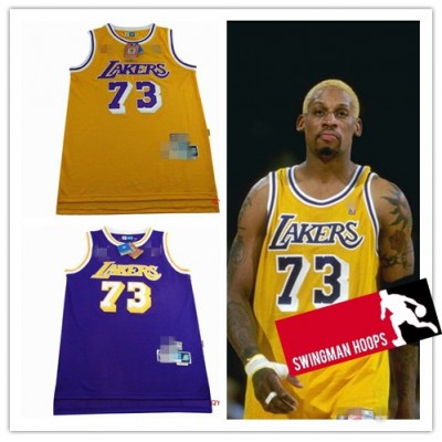 Dennis Rodman Los Angeles Lakers Hardwood Classics Jerseys