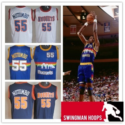 Dikembe Mutombo Denver Nuggets Hardwood Classics Jerseys