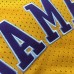 LeBron James Mitchell and Ness Los Angeles Lakers Yellow Sleeved Jersey - Super AAA