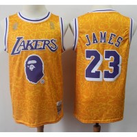 LeBron James BAPE X Mitchell & Ness Special Edition Lakers Jersey (Swingman Version)