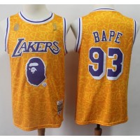BAPE X Mitchell & Ness Special Edition Los Angeles Lakers Jersey - Swingman Version
