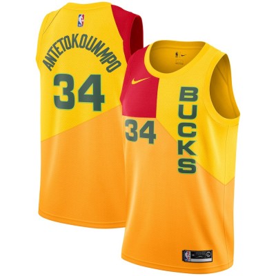 Giannis Antetokounmpo 2018-19 Milwaukee Bucks City Edition Jersey Giannis Antetokounmpo 2018-19 Milwaukee Bucks City Edition Jersey