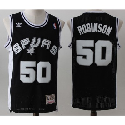 David Robinson San Antonio Spurs Black Hardwood Classics Jerseys