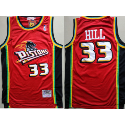 Grant Hill Detroit Pistons Red Mitchell & Ness Jersey