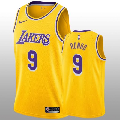 Rajon Rondo 2019 Los Angeles Lakers Yellow Jersey