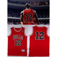 Michael Jordan Number 12 Chicago Bulls Red Jersey